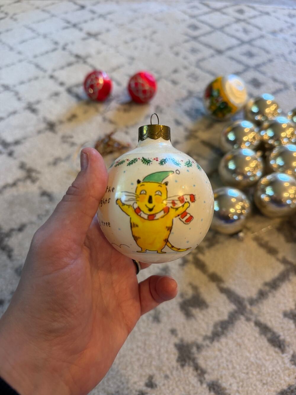 Hallmark Cat Ball Christmas Ornament Kitten Tree Decor Cat Lover Gift Holiday